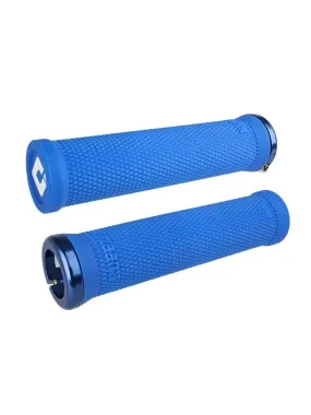 Odi Mtb Ruffian V2.1 Lock-On Grips Blue/Blue Clamps